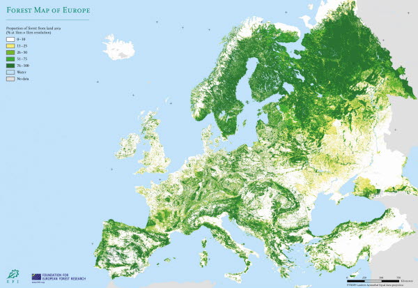 欧洲森林地图