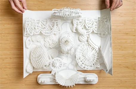 Pop Machine Paper Model Invercote became a 3D pop-up paper model for Netflix | Iggesund