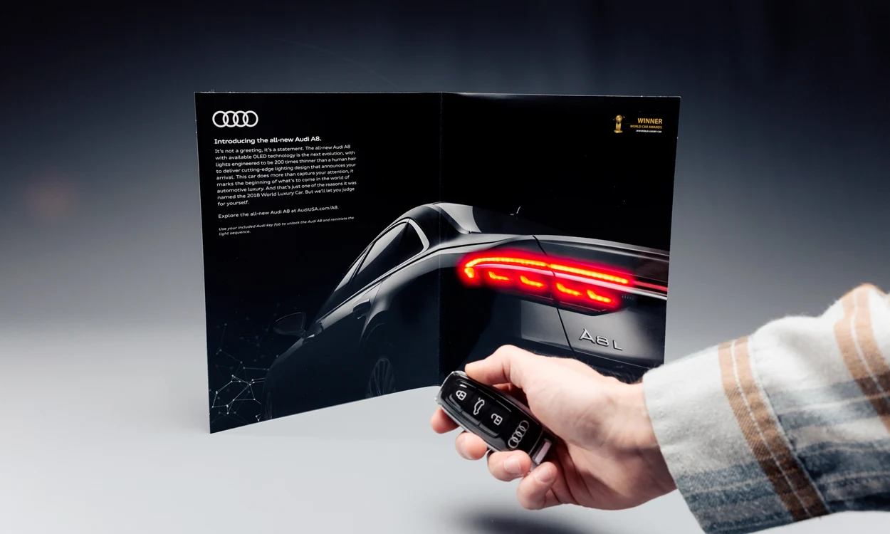 Premium Paperboard Insert For Audi A8 In Departures Magazine