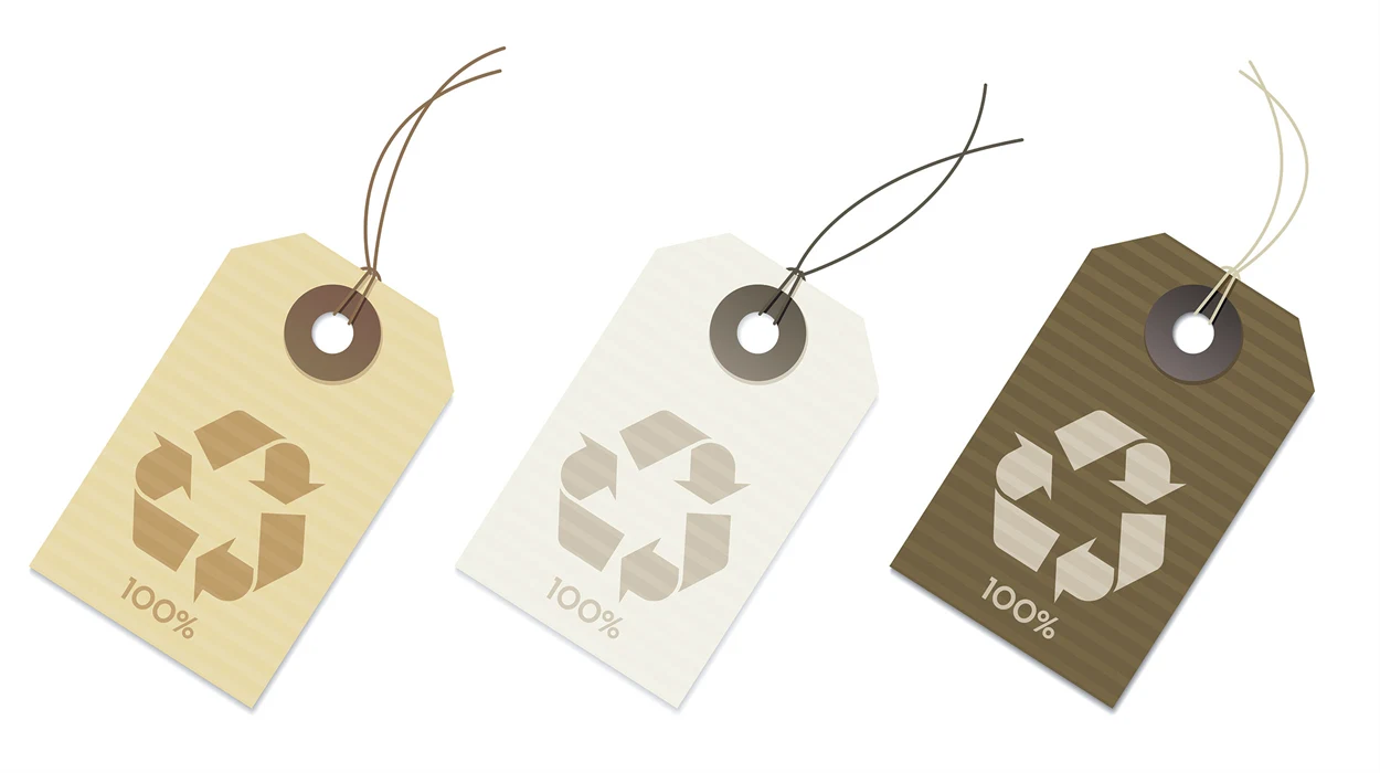 Paperboard Environmental Tags Illustration