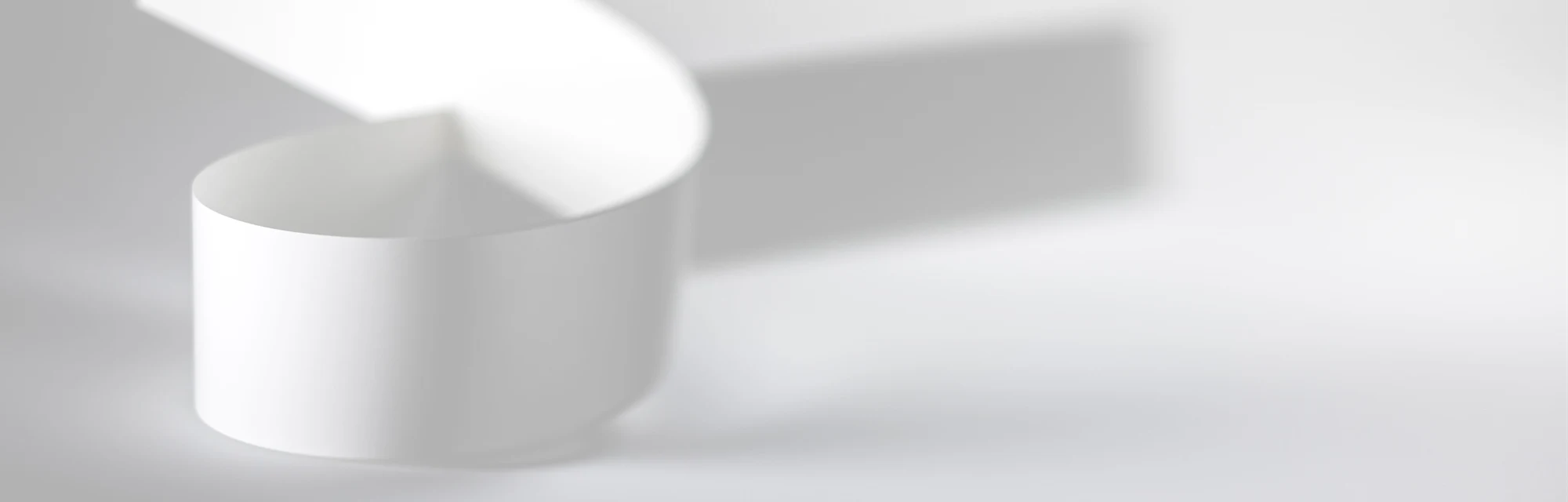 柔らかく丸みを帯びた形状の板紙ストリップ