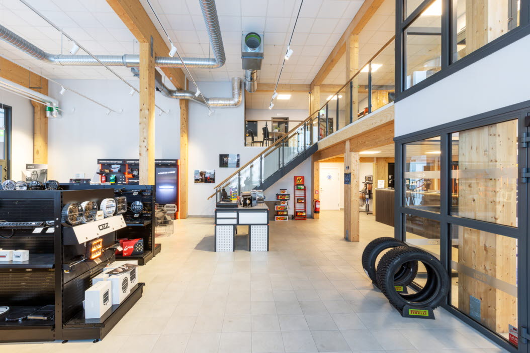 Butiksdel med synligt tr&auml;