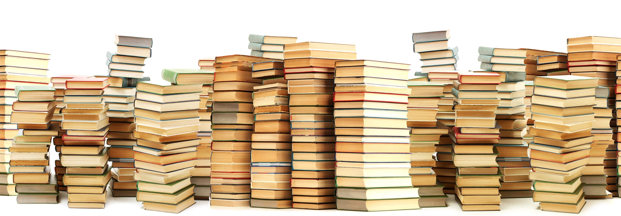 Several pile of books