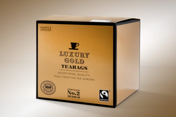 Luxury gold teabags packaging