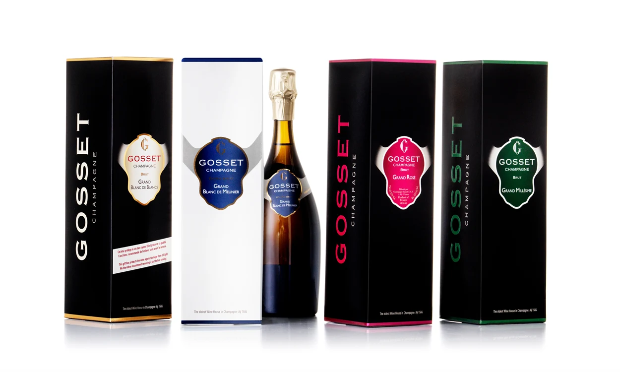 Premium Champagne Packaging For Four Gosset 