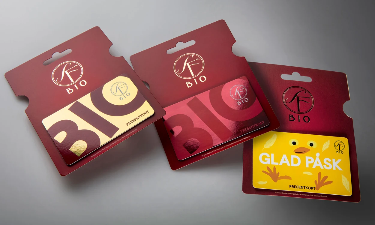  Sustainable Gift Cards Made Of Paperboard For SF Bio Cinema