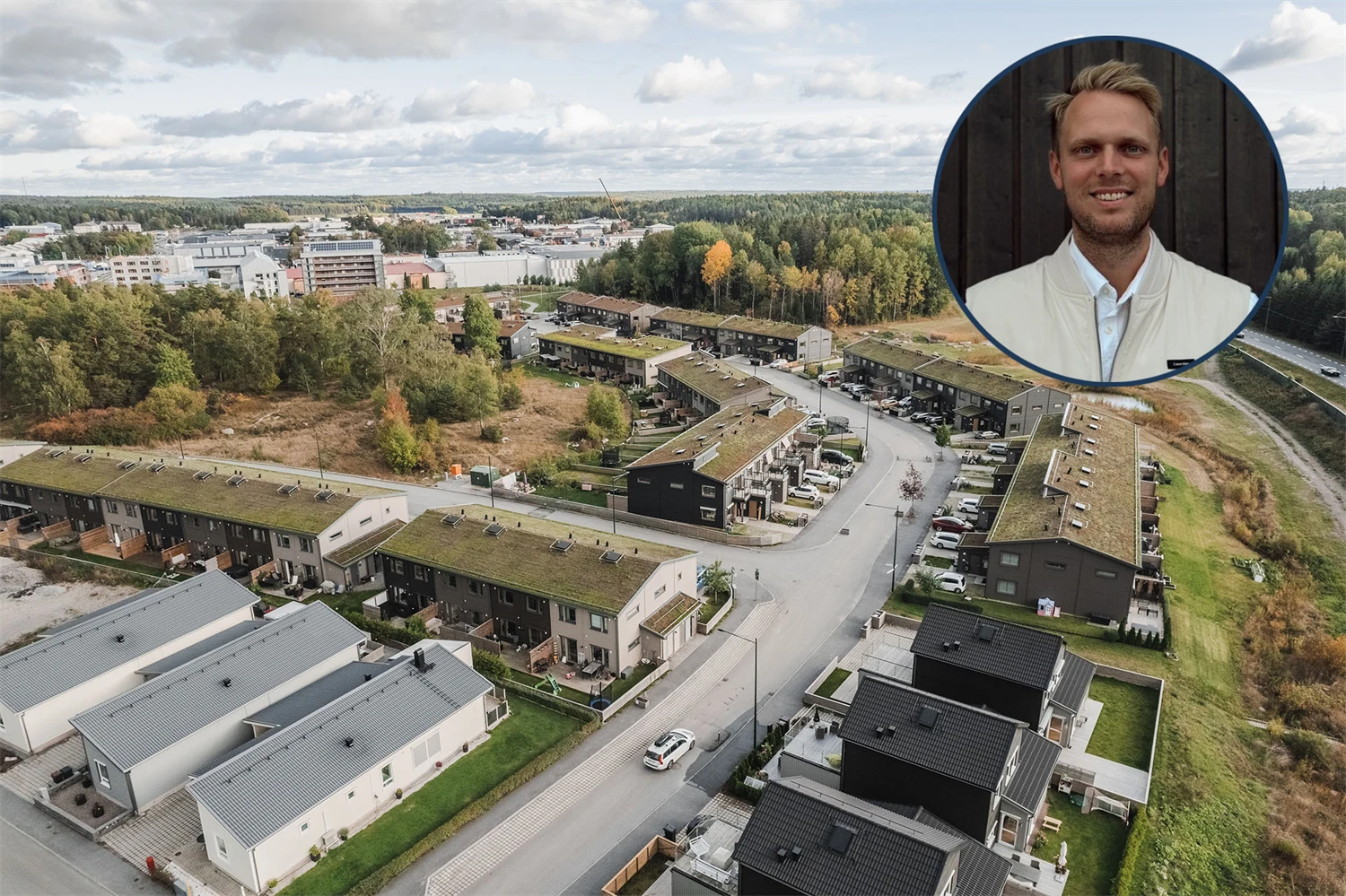 Brf Hägernäholm Park i Täby är ett projektområde där OBOS bygger hus med limträ.