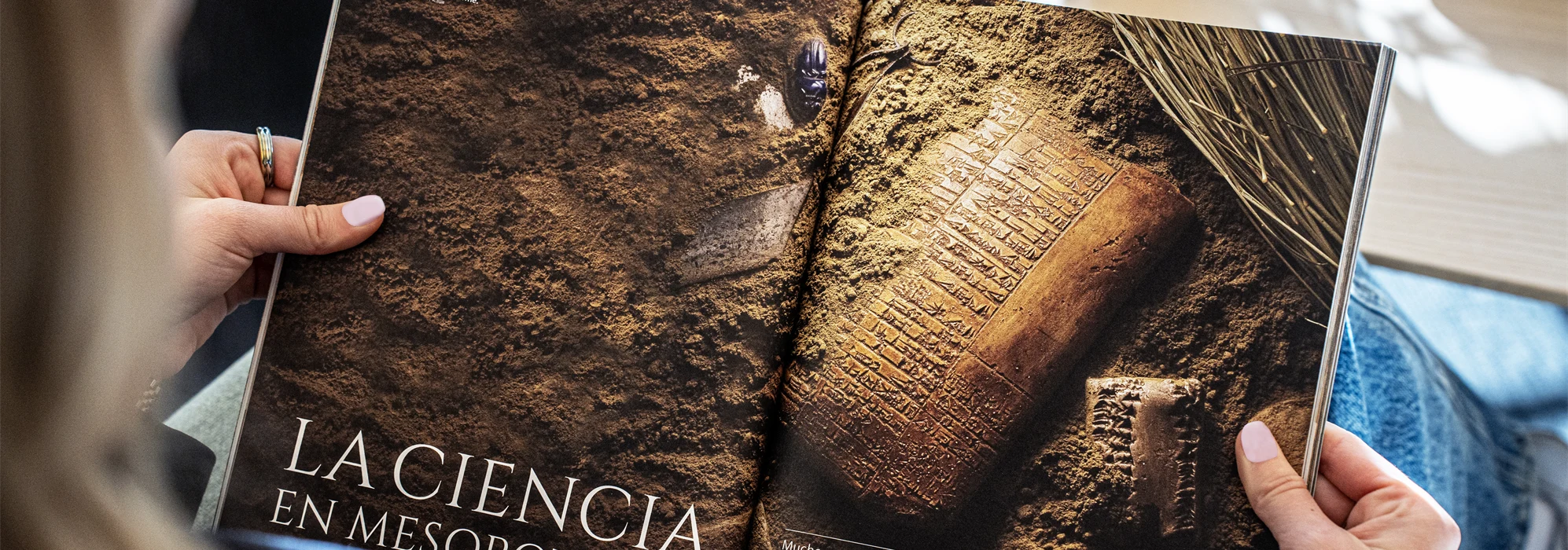 Open spread of magazine