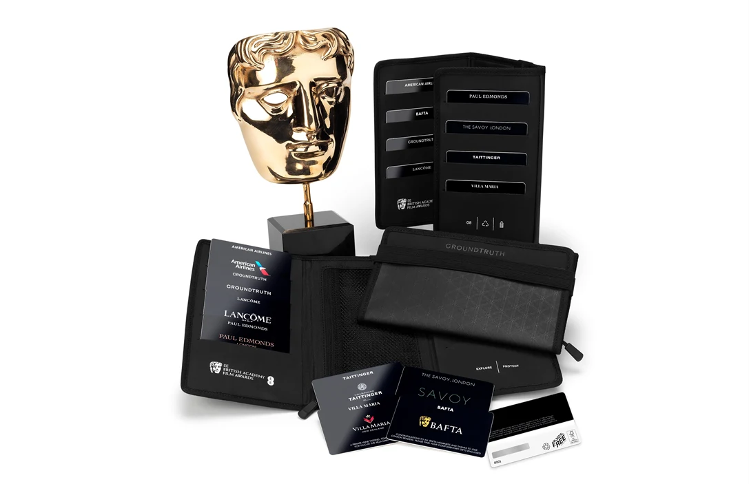 Gifting wallet of paperboard gift cards for EEBAFTA’s