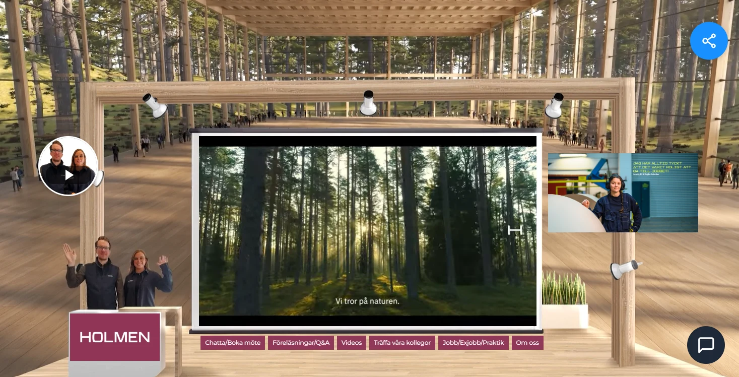 Bild på Holmens monter på VIrtual Career Days