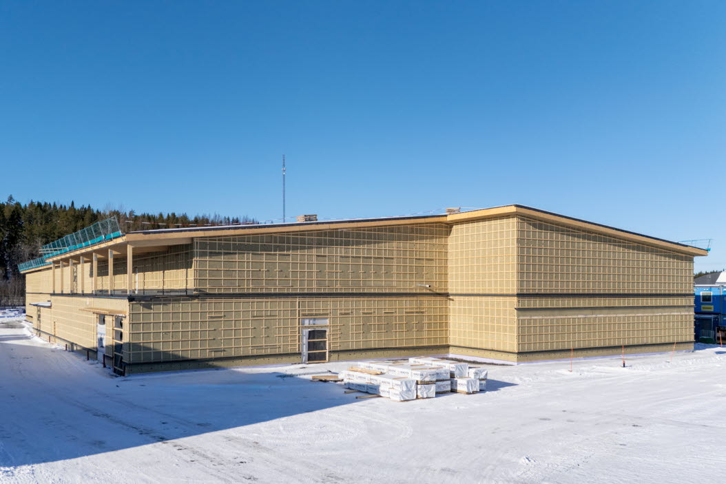 Tr&auml;hus p&aring; industriomr&aring;det