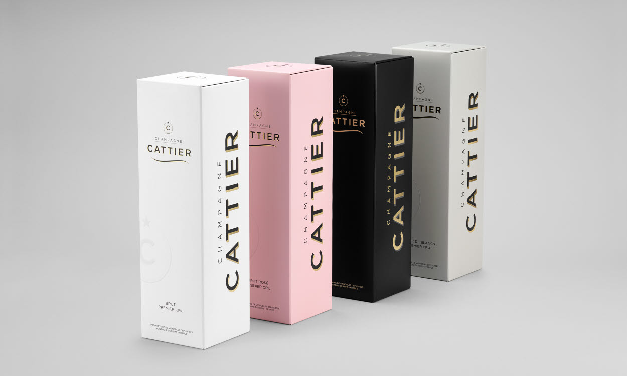 Champagne boxes from Cattier