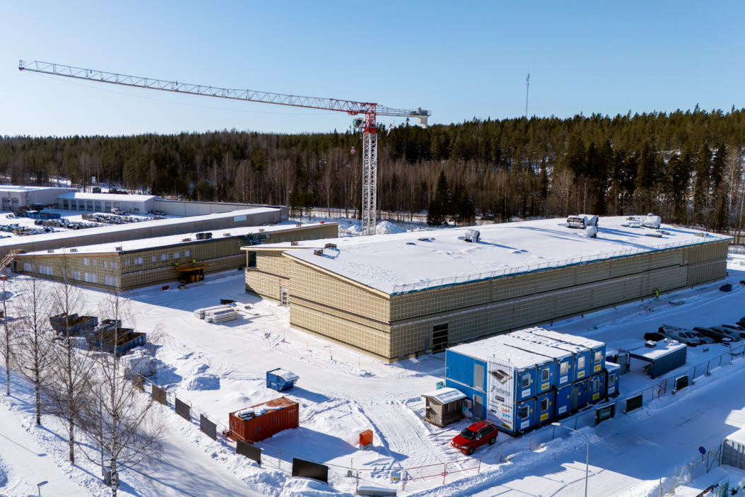 Hela omr&aring;det &auml;r byggt i tr&auml;