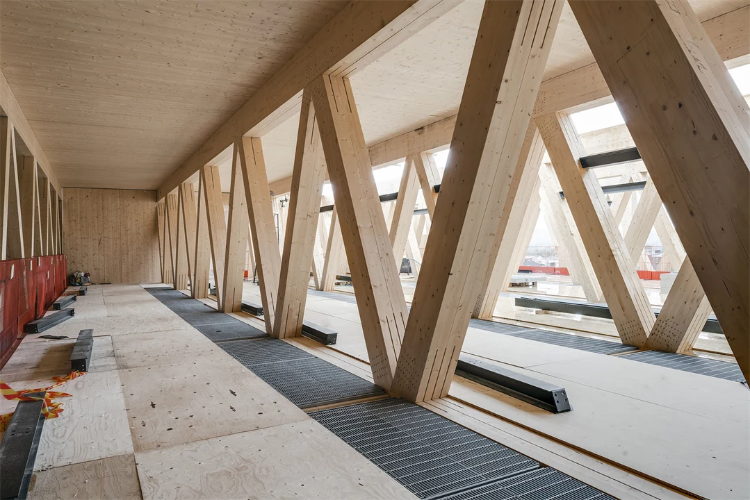 Sara kulturhus under uppbyggnad