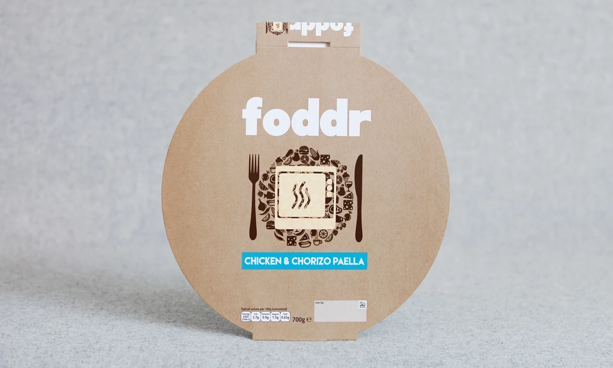 Foddr delivery packaging made of paperboard