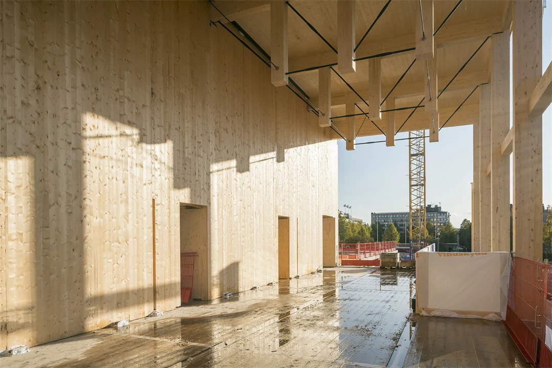 Sara kulturhus under uppbyggnad