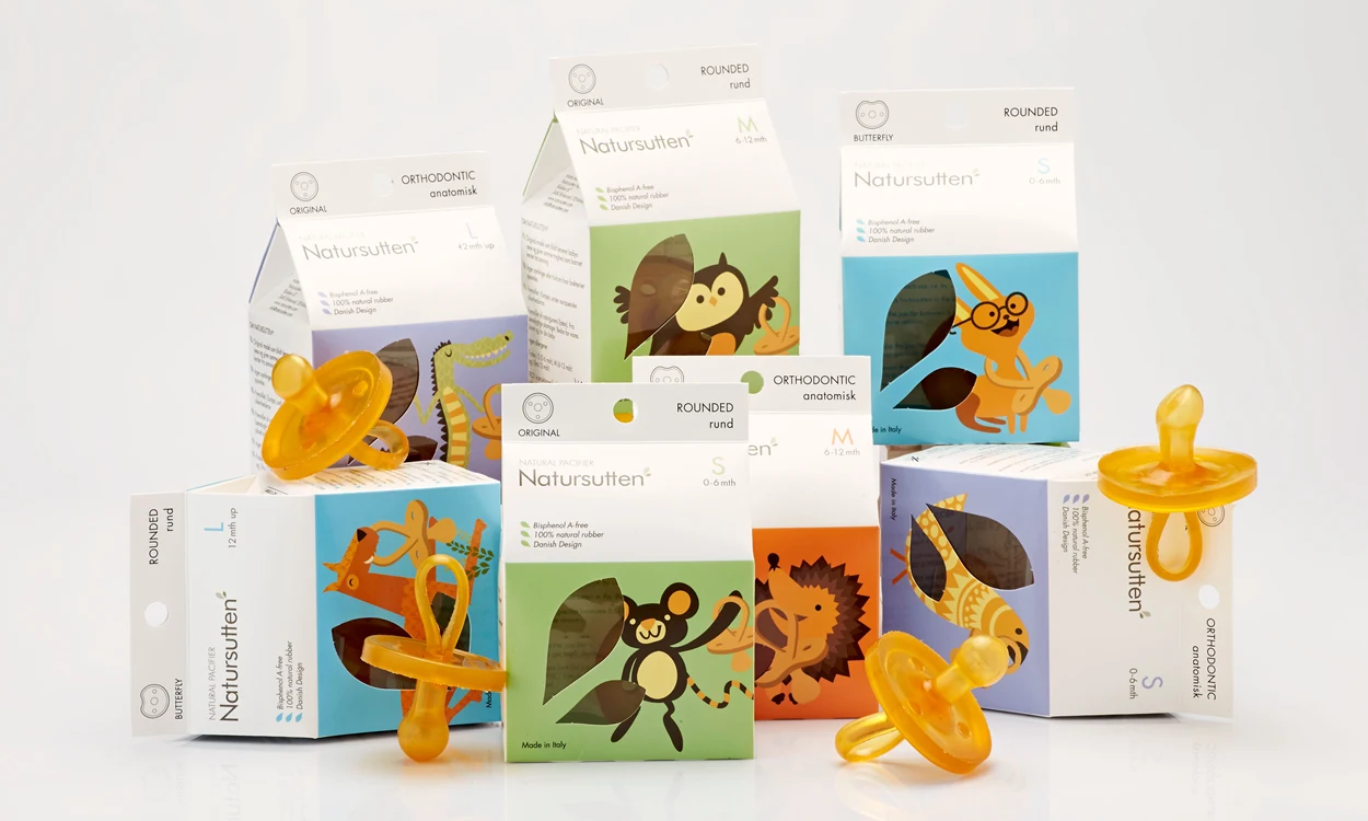Natursutten pacifiers inspirational packaging design
