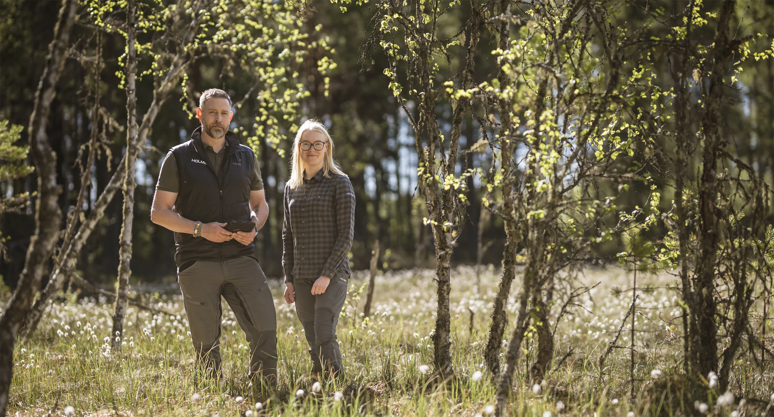Holmen employee in forest