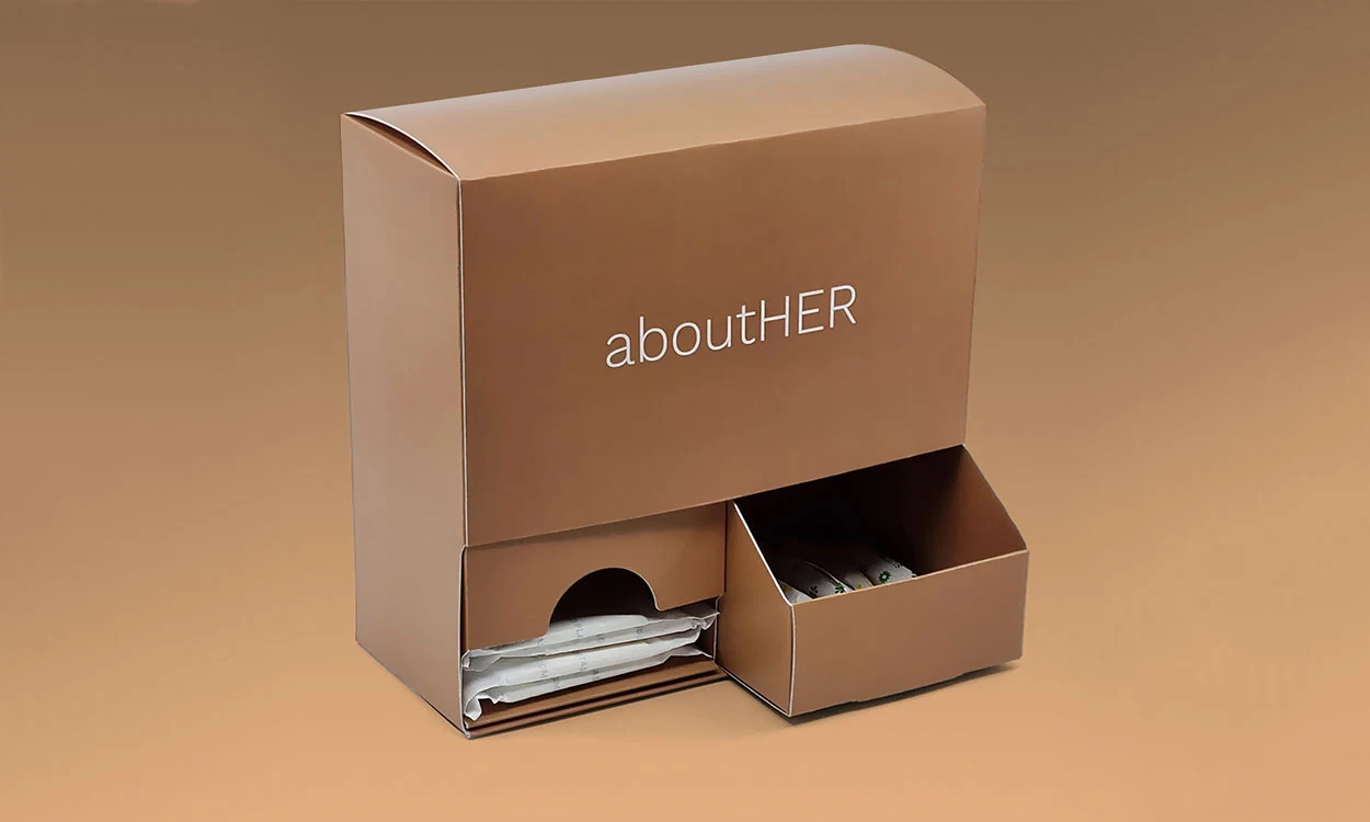 FSC Sustainable Paperboard Dispenser For Menstruation Products