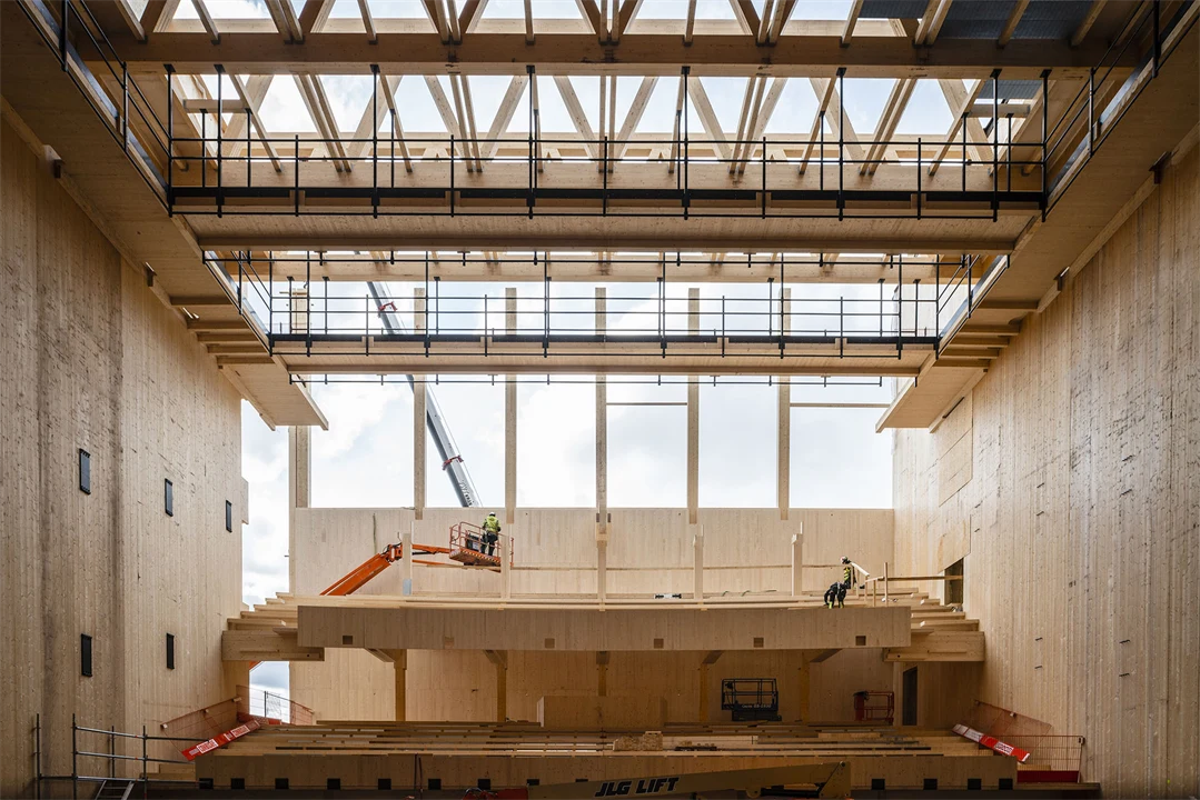 Sara kulturhus under uppbyggnad