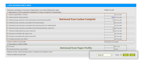 ClimateCalc interface screen overview