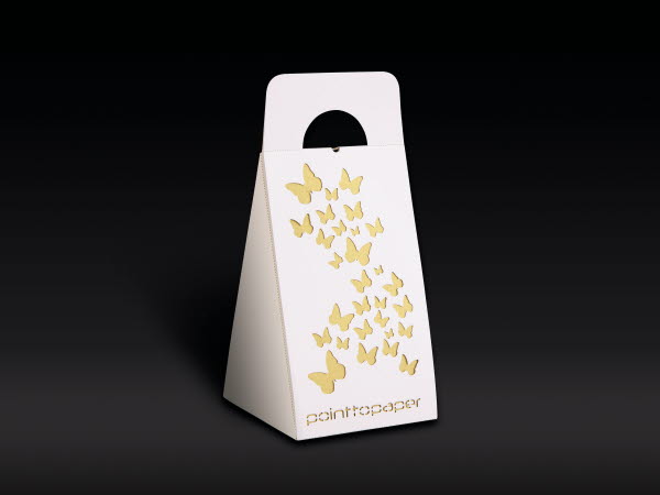 Paperboard box example with lasercut decor