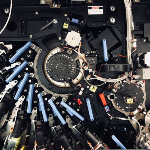 inside of printing press machinery