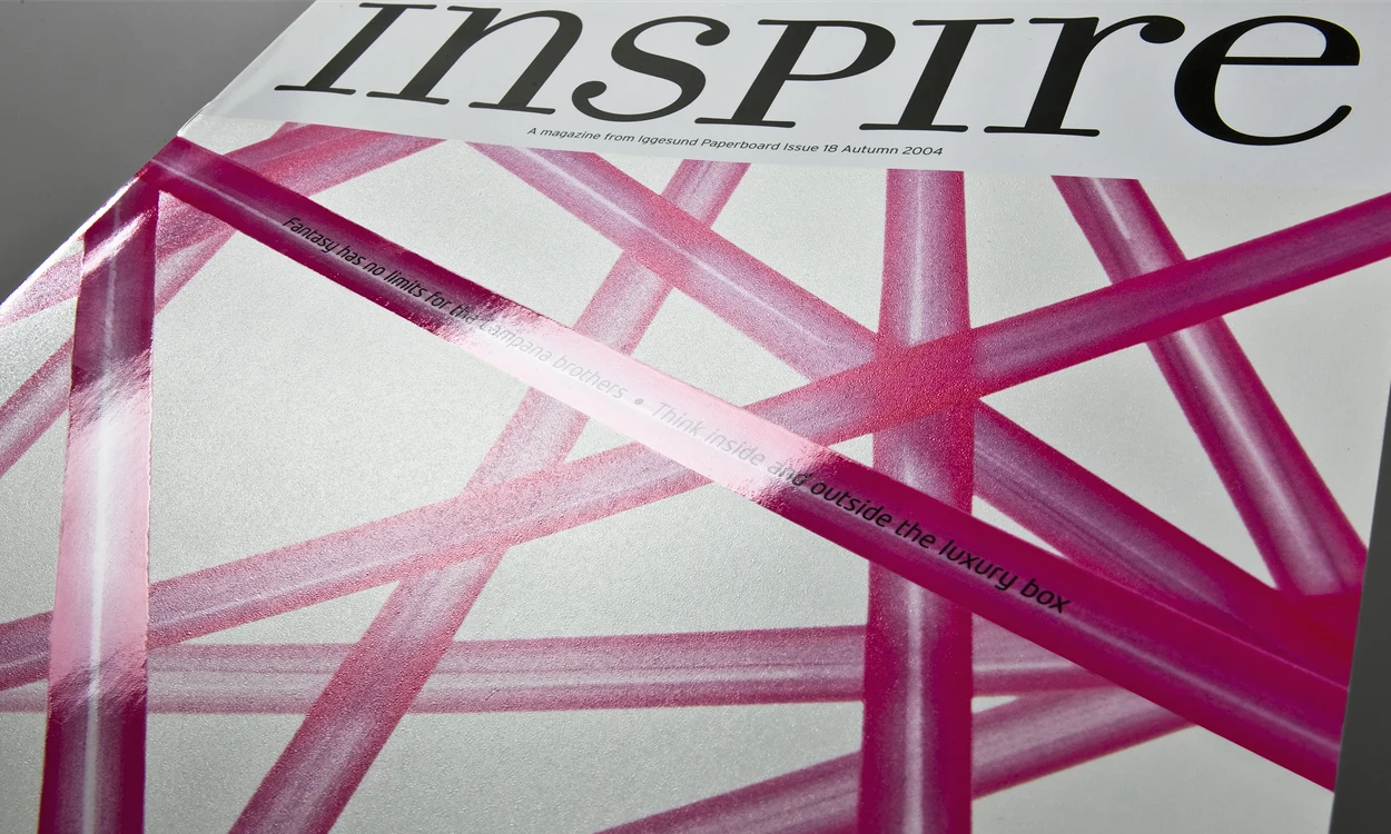 Paperboard Cover Of Inspire 18 In White And Pink Varnish