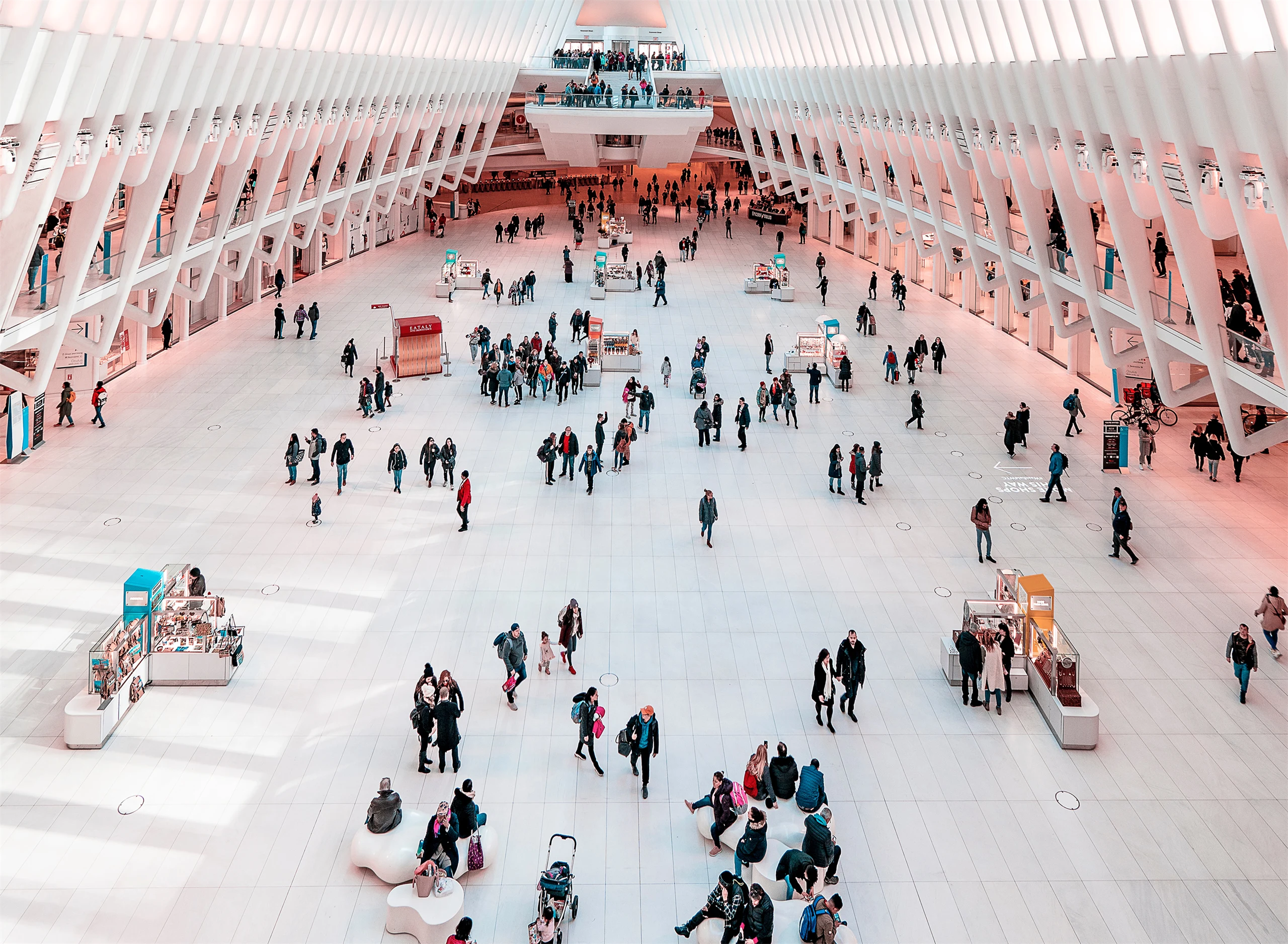 People in public area