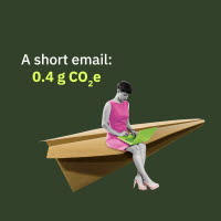 The CO2 emissions from a short email is 0.4 g