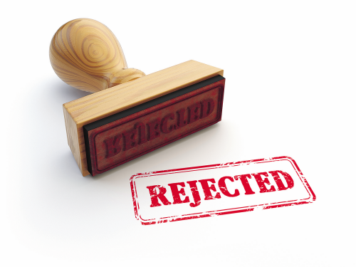 A rejection stamp