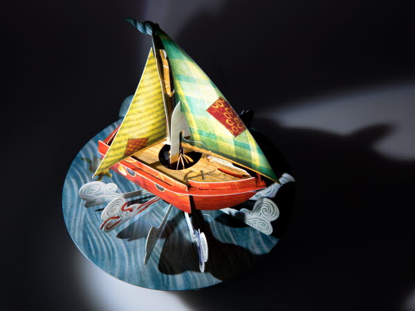 Santoro 3D greeting card of sail boat