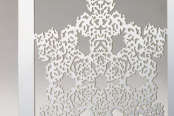 Snowflake fine laser-cut pattern