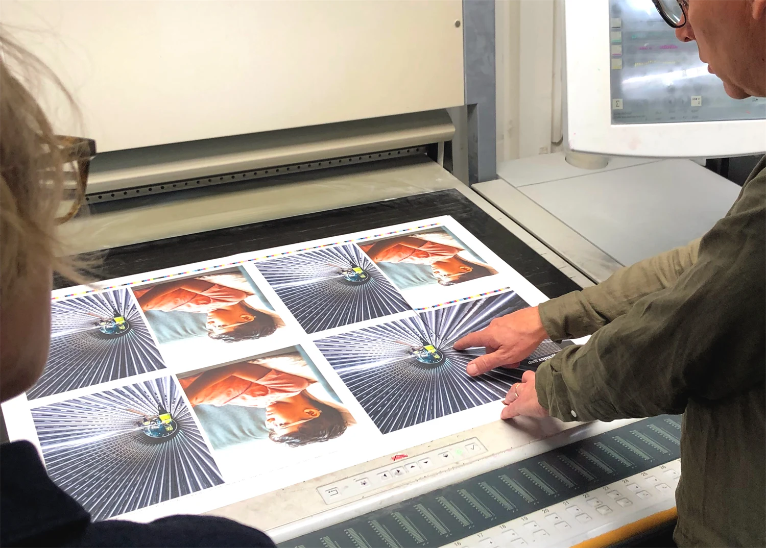 Printing an image across a spread